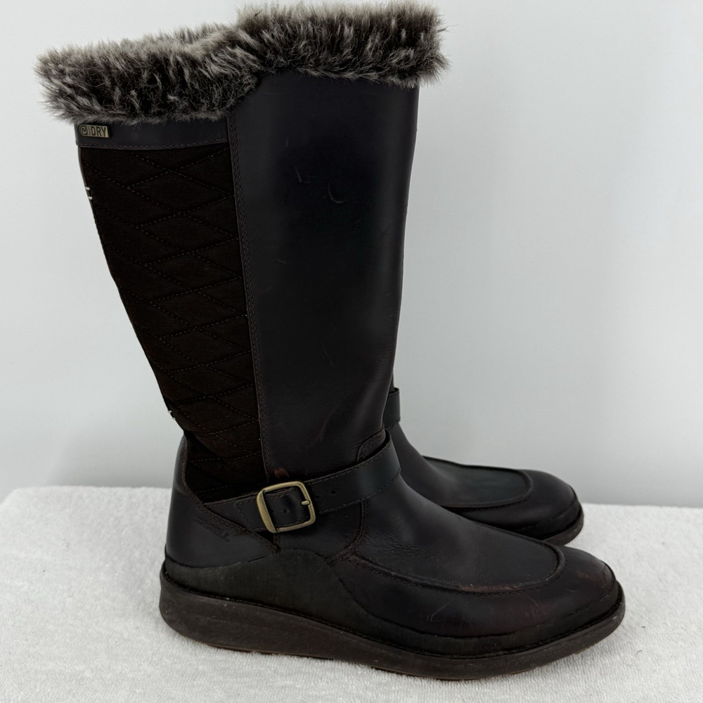 Merrell Tremblant Ezra Waterproof Mid Calf Snow Boots Women’s 8.5 Vibram Sole